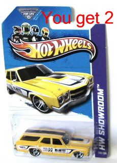 NEW 2013 Hot Wheels 70 Chevelle SS Wagon Lot of 2 Look Chevrolet Moon