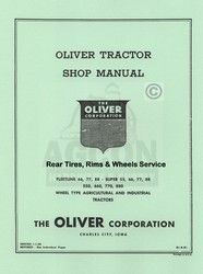 Oliver 66 77 88 Rear Tires Rims Wheels Service Manual