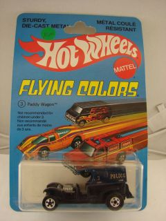 HOT WHEELS 70S & 80S FRANCE CARDED FLYING COLORS PADDY WAGON KRINKLE