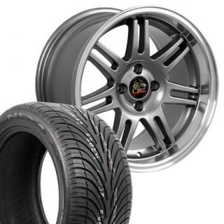 10 Gunmetal 10th Anniversary Wheels Nexen Tires Rims Fit Mustang 79 93