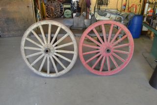 Nice 165 lb Wooden Wagon Wheels Blacksmith Anvil Forge