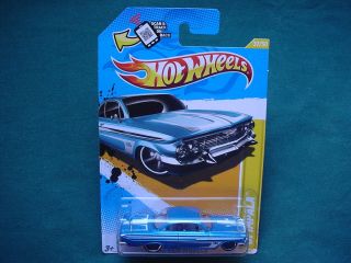 Hotwheels 2012 37 247 Blue V 8 409 1961 GM Impala New
