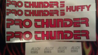 Huffy Pro Thunder 3 Alloy Rims Sticker Set