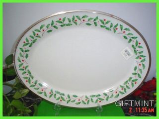 Lenox Holiday Platinum 16 Large Oval Platter New $294