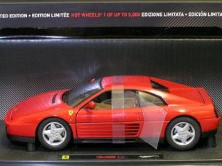 Hot Wheels Elite 1989 Ferrari 348 TB 1 18 Scale Red V7436