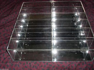18 plastic display case 24x24 fits 12 cars Mirror background great