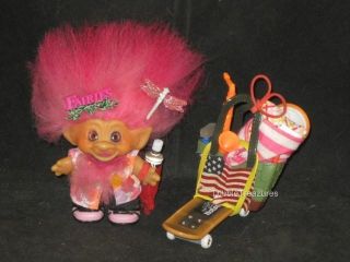 Troll New Pink Spirals Cranberry Hair His Life on Wheels V416