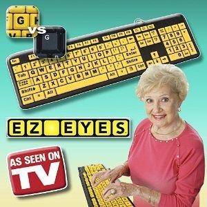 EZ Eyes Large Print Keyboard as Seen on TV Brand New Ships Worldwide