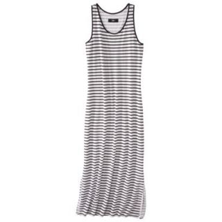 Mossimo Womens Knit Maxi Dress   Black/White Stripe L