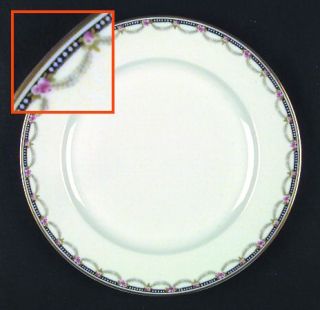 Heinrich   H&C Navarre Dinner Plate, Fine China Dinnerware   Roses, Green Leaf