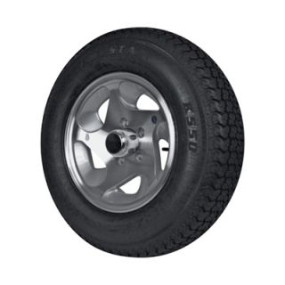 Martin Aluminum Directional Spoke Trailer Tire & Assembly, ST205/75D 15, Model#