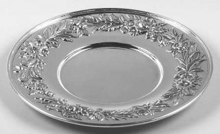 Kirk Stieff Repousse Half Chased (Holloware) Sterling Sandwich Plate   Strlg,Hol