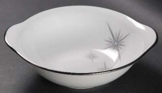 Noritake Preston Lugged Cereal Bowl, Fine China Dinnerware   Gray & White Stars,
