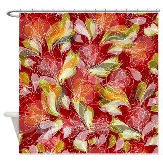 Red Floral Shower Curtain  Use code FREECART at Checkout