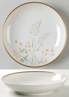 Edelstein Mayflower Coupe Soup Bowl, Fine China Dinnerware   Gold Trim