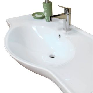 Bellaterra Home 40.5W x 20.1D in. Ceramic Integral Sink Vanity Top Multicolor  