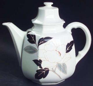 Mikasa Granada Coffee Pot & Lid, Fine China Dinnerware   Continental, Black & Gr