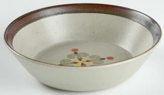 Mikasa Woodstock Coupe Cereal Bowl, Fine China Dinnerware   Green&Brown Bands,Ye