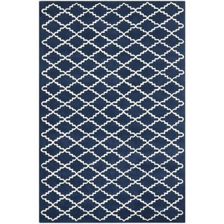 Safavieh Handmade Moroccan Chatham Dark Blue Wool Area Rug (5 X 8)