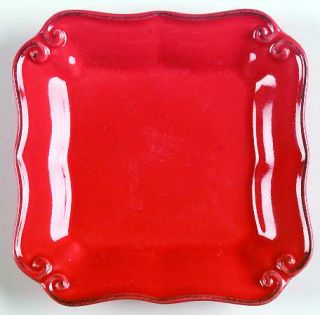 Casafina Vintage Port Red Square Bread & Butter Plate, Fine China Dinnerware   C