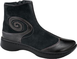 Womens Naot Oyster   Midnight Black Leather/Black Suede Boots