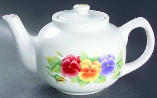 Corning Summer Blush Teapot & Lid, Fine China Dinnerware   Corelle, Pink/Yellow/