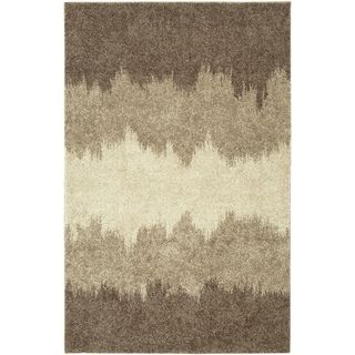 Rock Brown Abstract Area Rug (53 X 75)