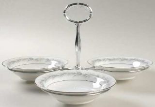 Style House Duchess 3 Part Relish & Metal Stand (FR), Fine China Dinnerware   Bl