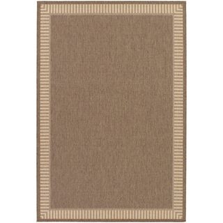 Recife Wicker Stitch Cocoa/ Natural Rug (2 X 37) (CocoaSecondary colors: NaturalPattern: BorderTip: We recommend the use of a non skid pad to keep the rug in place on smooth surfaces.All rug sizes are approximate. Due to the difference of monitor colors, 