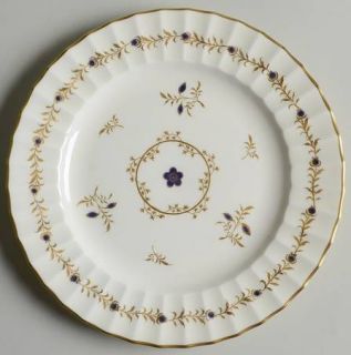 Royal Worcester Cumberland Cobalt Blue Salad Plate, Fine China Dinnerware   Gold
