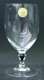 Cristal DArques Durand Venise Saphir Iced Tea   Clear Bowl, Blue Teardrop Stem