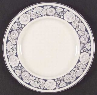 Royal Doulton Oakdene Dinner Plate, Fine China Dinnerware   White/Gray/Lavender