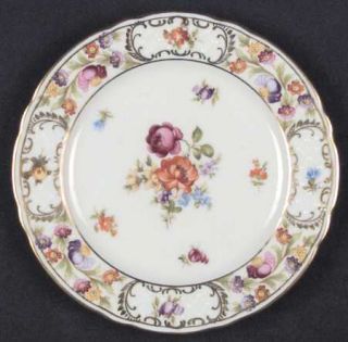 Schumann   Bavaria Empress Dresden Flowers  Bread & Butter Plate, Fine China Din
