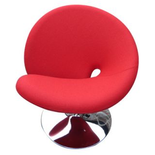 International Design Ziggy Swivel Leisure Side Chair BA10 Color: Red