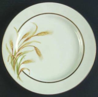 Craftsman (Japan) Harvest Dinner Plate, Fine China Dinnerware   Gold Wheat,Gold