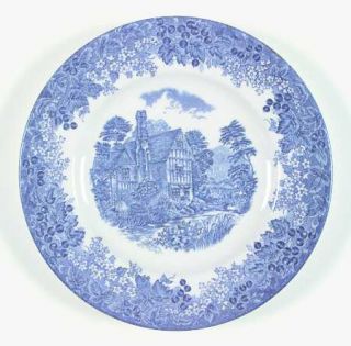 Wedgwood Romantic England Blue Salad Plate, Fine China Dinnerware   Blue Flowers