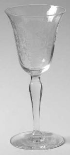 Morgantown Mayfair (Stem #7711) Wine Glass   Stem# 7711, Clear,  Floral Etch, Op