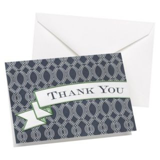 Greet Trellis Thank you Cards   Embossed Navy