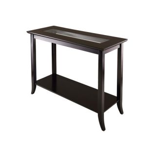 Winsome Genoa Rectangular Console Table with Glass Top Multicolor   92450