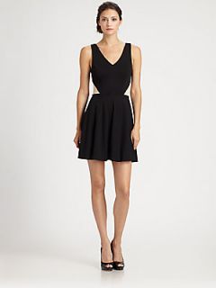 ERIN by Erin Fetherston Sleeveless Fit & Flare Dress   Black/Nude