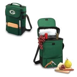 Picnic Time Green Bay Packers Duet Tote (Hunter greenComes with wine and cheese service for two InsulatedAdjustable shoulder strapDimensions: 14 inches high x 10 inches wide x 6 inches deepIncludesOne (1) 6 x 6 inch cheese boardStainless steel cheese knif