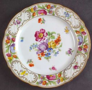 Schumann   Bavaria Empress Dresden Flowers  Salad Plate, Fine China Dinnerware  