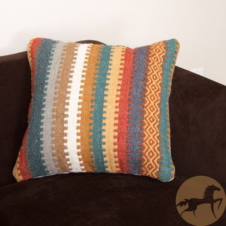 Christopher Knight Home Gabriela Wool Stripe Pillow (Rusty, MultiStyle: ModernDimensions: 4 inches high x 19.5 inches wide x 19.5 inches deep )