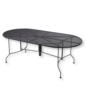 Wrought Iron Mesh Dining Table, Oval