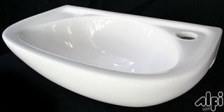 Alfi Brand AB102 Bathroom Sink, Small Wall Mounted Porcelain Basin White