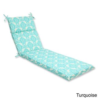 Pillow Perfect Luminary Outdoor Chaise Lounge Cushion (100 percent Spun PolyesterFill material: 100 percent Polyester FiberSuitable for indoor/outdoor useCollection: LuminaryColor Options: Jewel, or Licorice, or Peachtini, or TurquoiseClosure: Sewn Seam C