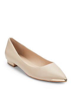 Marcie Lacquered Point Toe Flats