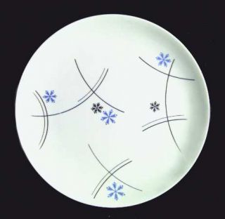 Royal Jackson St. Moritz Dinner Plate, Fine China Dinnerware   Black & Blue Snow