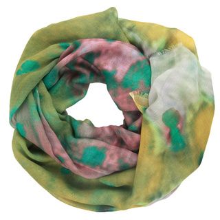 Womens Poppy Print Scarf (Marigold and violet/oceanMaterials: 100 percent modalWeight: Under 1 poundDimensions: 28 inches long x 78 inches highCare instructions: Dry clean only )