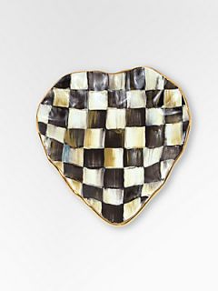 MacKenzie Childs Courtly Check Ceramic Heart Plate   No Color